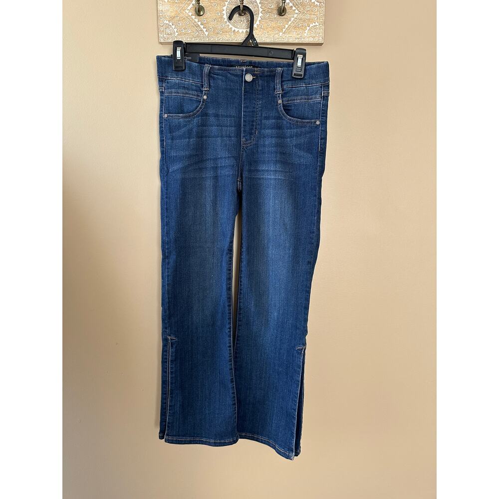 Liverpool Los Angeles Women's The Crop Flare Dark Wash Denim Jeans